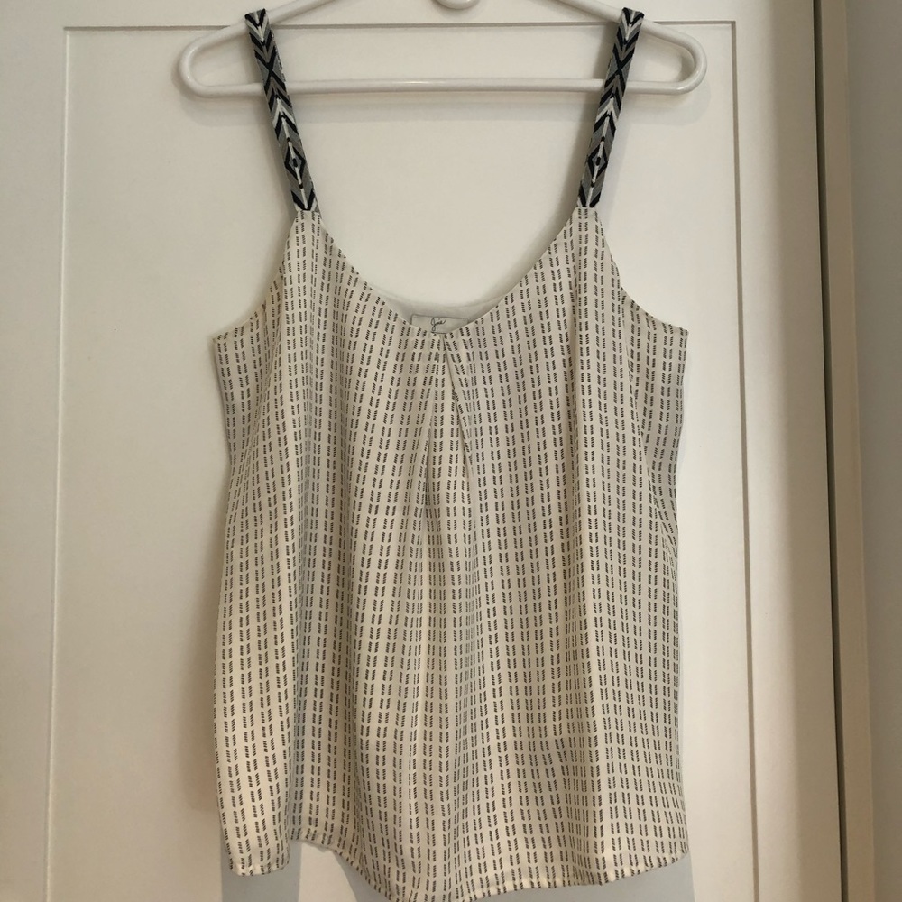 Joie Black & White Silk Top